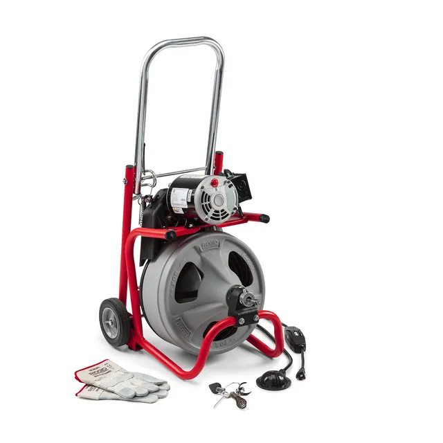 ridgid-k-400-drain-cleaning-drum-machine-kit-model-52363-with-3-8-x-75-cable image 1