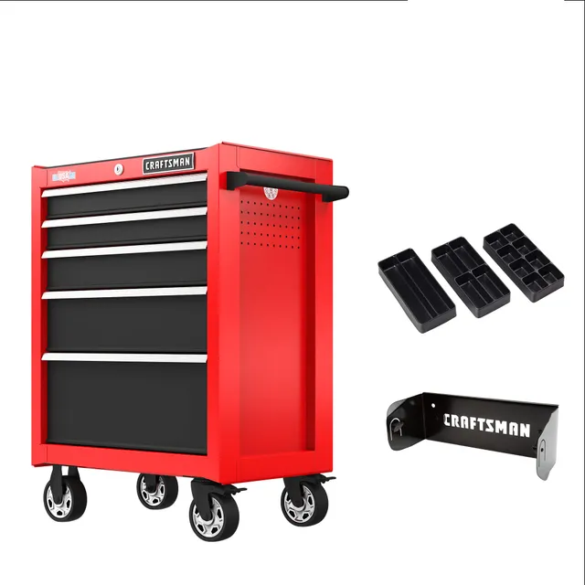 craftsman-cmst32752rb-26-inch-5-drawer-rolling-tool-chest-with-soft-close-drawer image 1