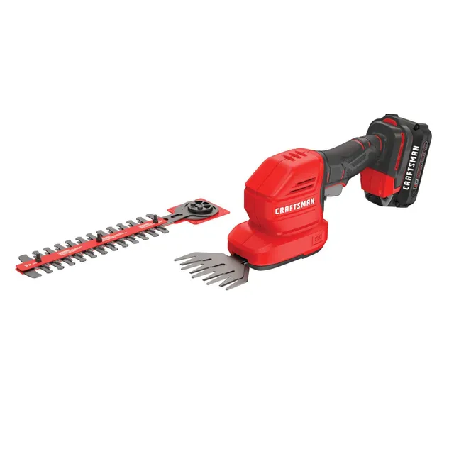 craftsman-v20-4-inch-cordless-grass-trimmer-and-8-inch-mini-hedge-trimmer-2-in-1 image 1