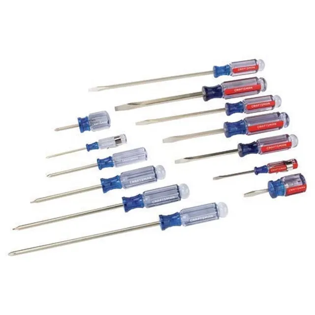 craftsman-screwdriver-set-slotted-phillips-14-piece-cmht65045 image 1
