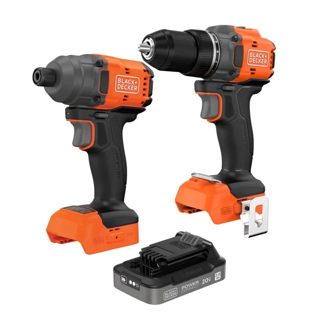 black-decker-20v-max-powerconnect-cordless-brushless-in-drill-driver-and-in-hex- image 1