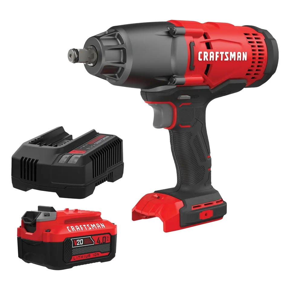 craftsman-v20-1-2-inch-brushless-impact-wrench-kit-with-4ah-battery-and-charger- image 1