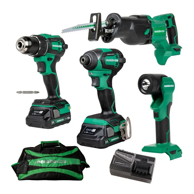 metabo-hpt-18v-multivolt-cordless-combo-kit-kc18dex4-drill-impact-driver-recipro image 1