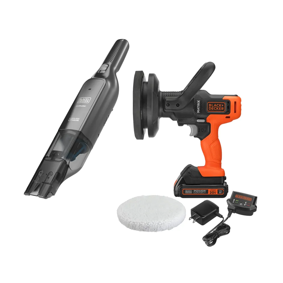 black-decker-20v-max-matrix-buffer-12v-max-dustbuster-hand-vacuum-kit image 1