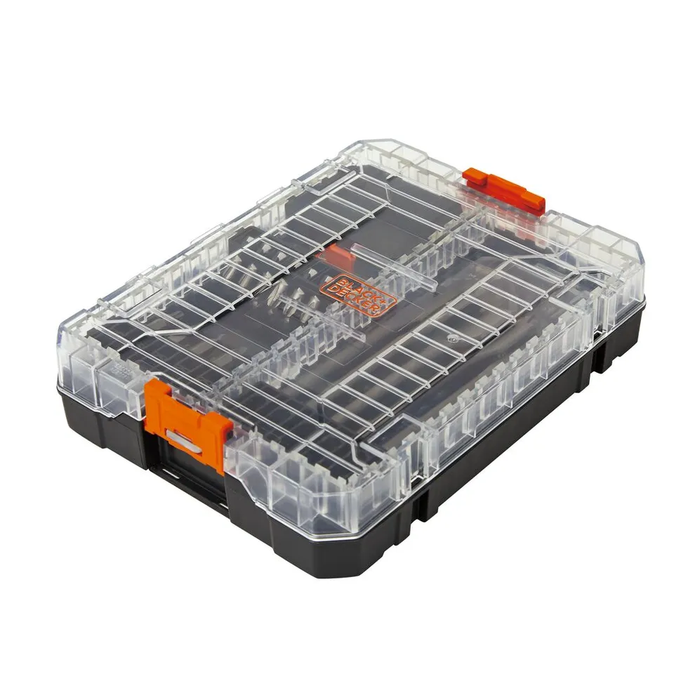 black-decker-130-piece-screwdriver-and-drill-bit-set image 1