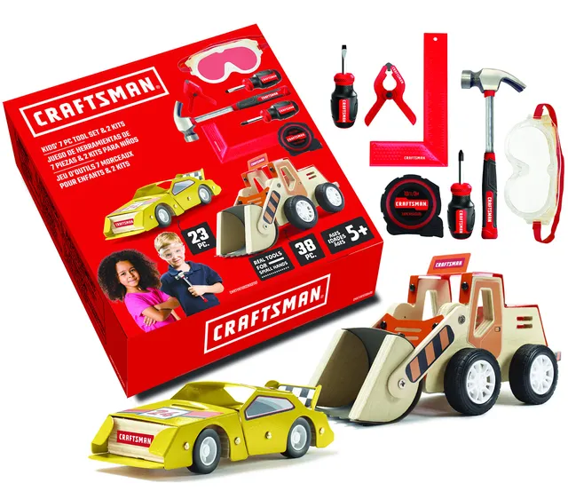 craftsman-kids-tool-set-and-wood-building-bundle-10-piece-for-ages-5 image 1