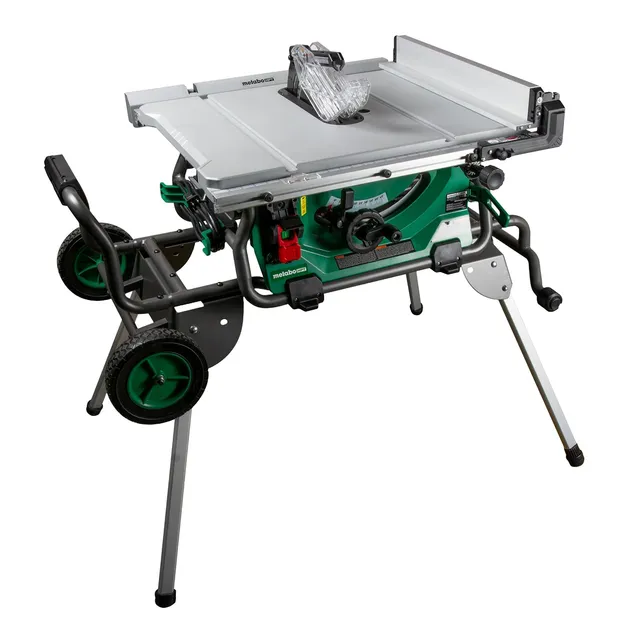 metabo-hpt-c10rjs-10-inch-15-amp-table-saw-with-fold-and-roll-stand image 1