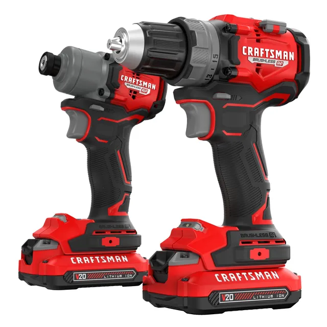 craftsman-v20-brushless-rp-1-2-drill-driver-and-1-4-impact-driver-combo-kit-with image 1