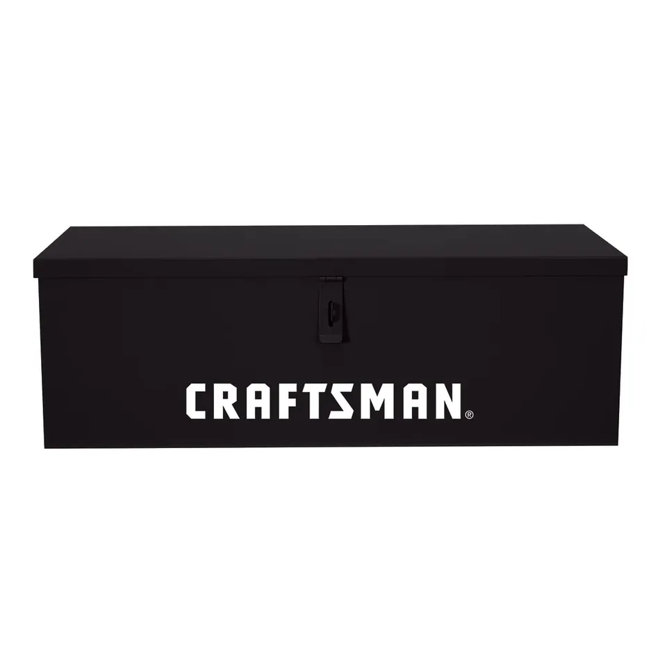 craftsman-30-inch-utility-box-in-black-heavy-gauge-steel-weather-resistant-locka image 1