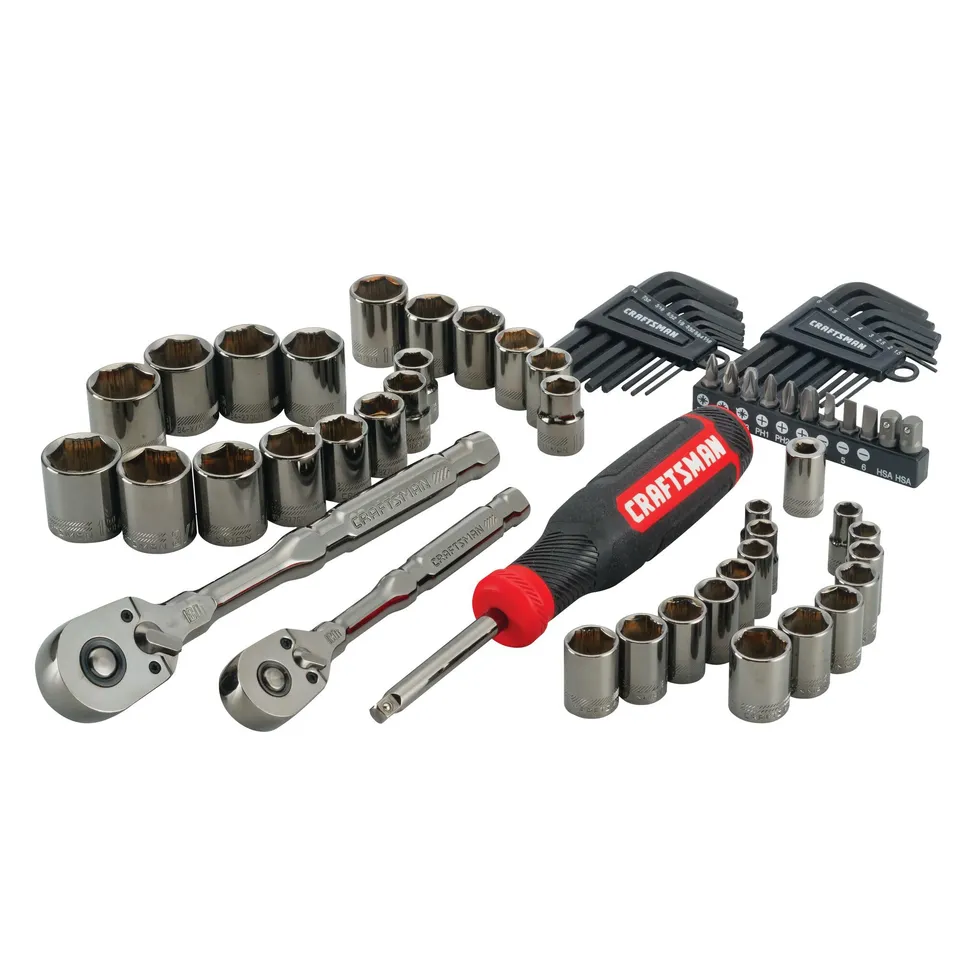 craftsman-overdrive-64-piece-gunmetal-chrome-mechanics-tool-set-standard-sae-met image 1