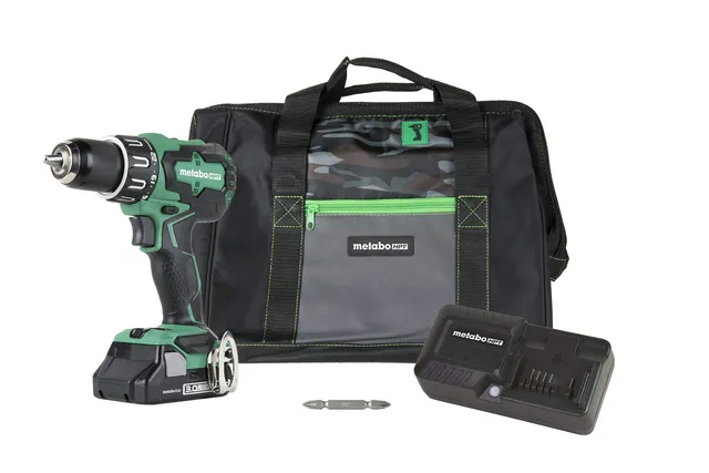 metabo-hpt-dv18dbfl2s-18v-cordless-brushless-hammer-drill-kit-with-3-0-ah-batter image 1