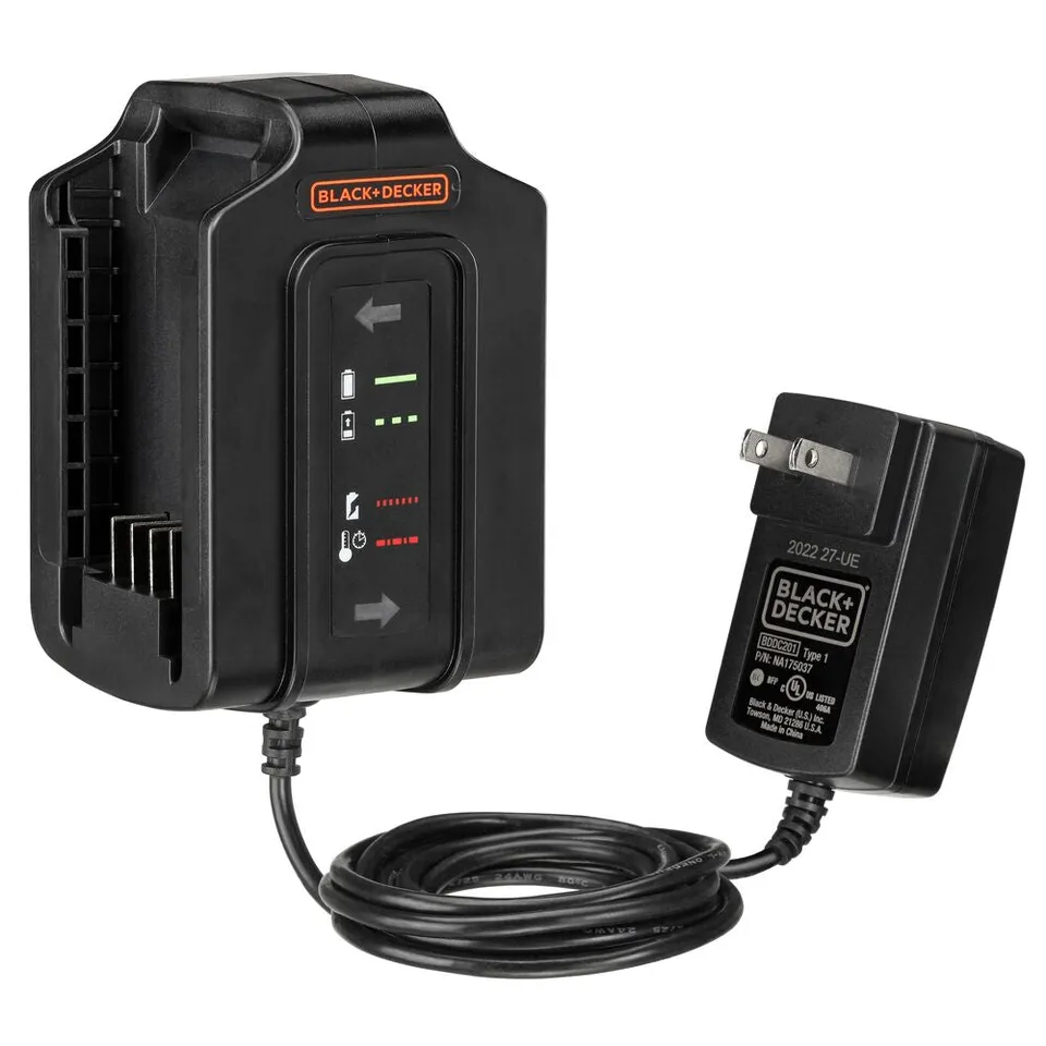 black-decker-20v-max-dual-charger-with-2-20v-max-batteries image 1