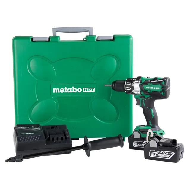metabo-hpt-18v-brushless-hammer-drill-kit-dv18dbl2-with-two-6-0ah-batteries image 1