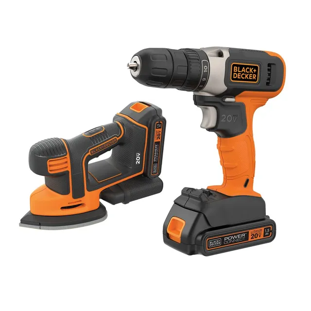 black-decker-20v-max-powerconnect-cordless-drill-and-sander-combo-kit-battery-an image 1