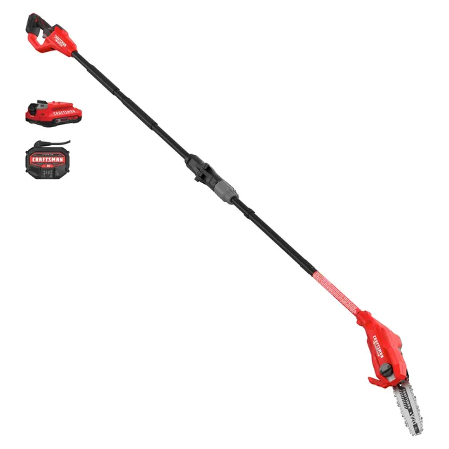 craftsman-v20-8-ft-cordless-pole-chainsaw-with-battery-and-charger-included-cmcp image 1