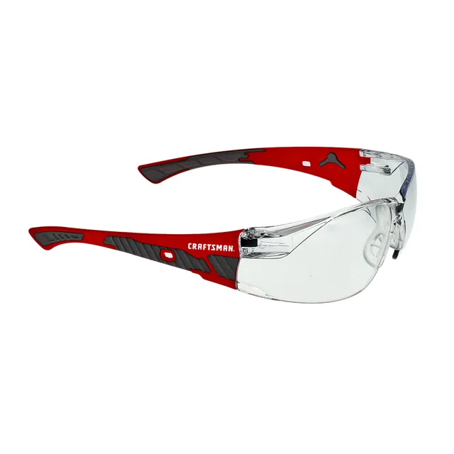 craftsman-200-safety-glasses-comfort-fit-clear-lens-red-frame image 1