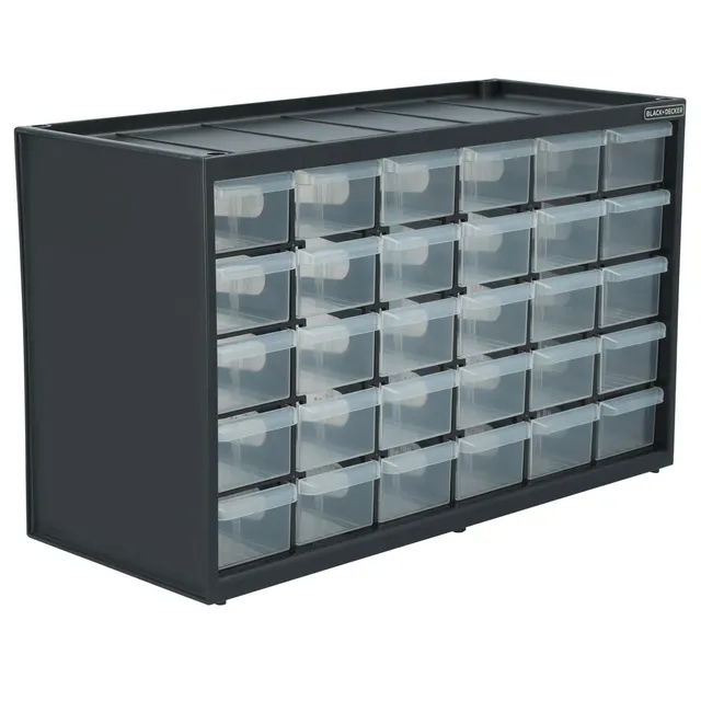 black-decker-bd-small-30-drawer-bin-system-black-for-crafting-and-small-parts image 1