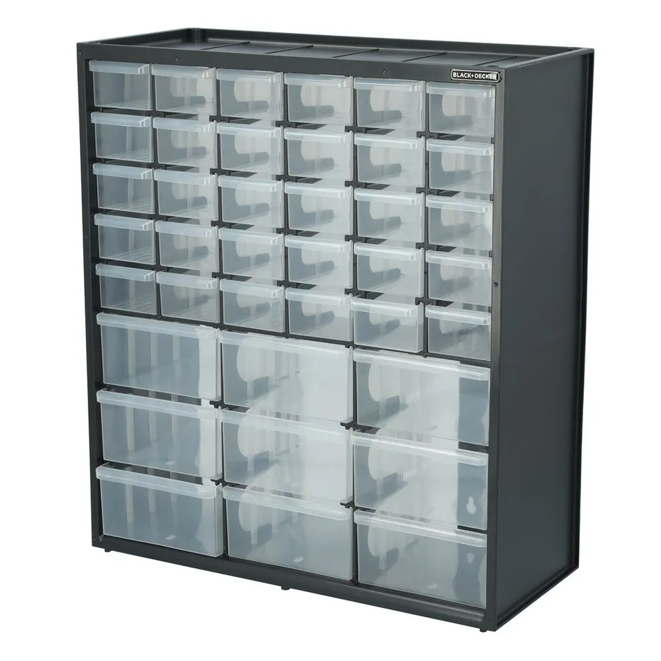 black-decker-large-small-39-drawer-bin-organizer-clear-drawers-best-seller image 1