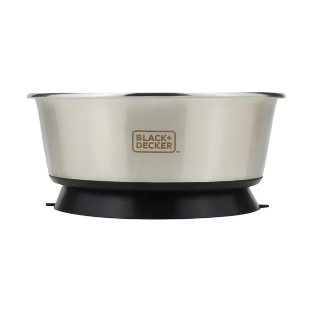 black-decker-suction-cup-pet-bowl-8-26-in-stainless-steel-5-cup-capacity image 1