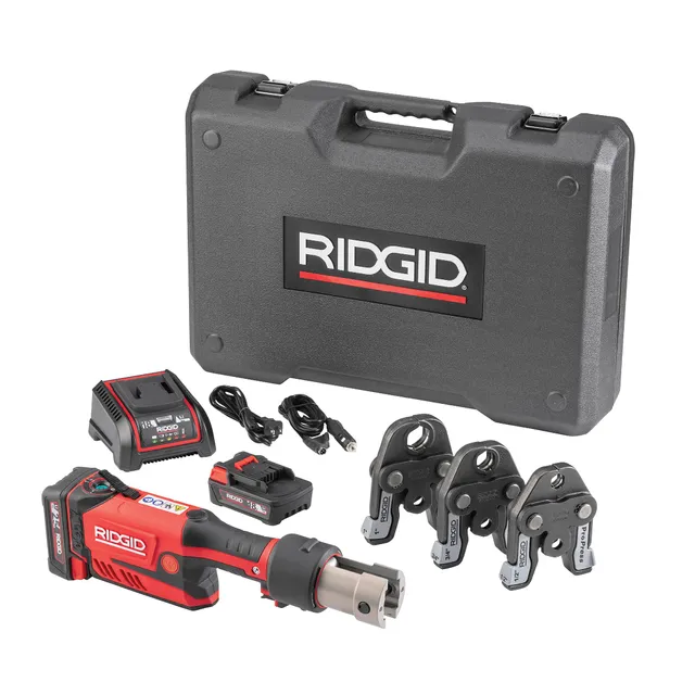 ridgid-model-rp-351-propress-standard-press-tool-kit-with-battery-charger-1-2-to image 1