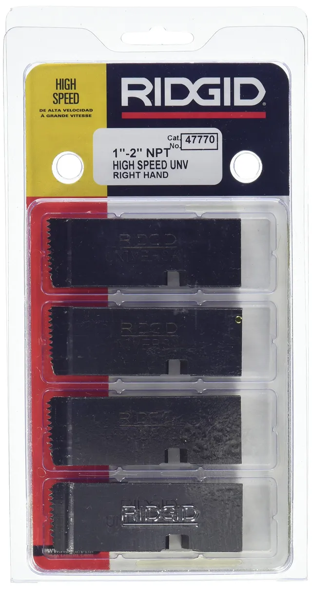 ridgid-47770-threading-machine-dies-right-handed-npt-pipe-dies-1-to-2-high-speed image 1