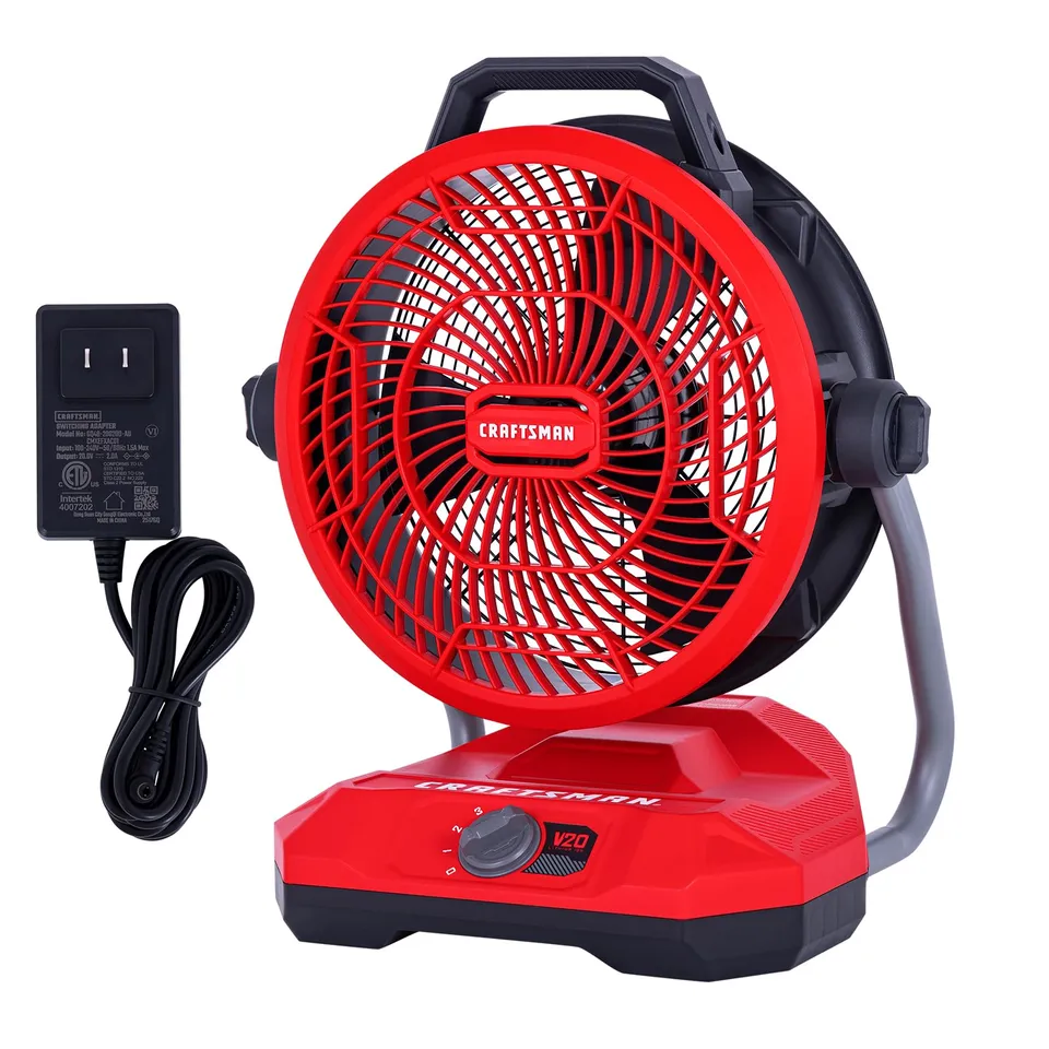 craftsman-v20-cordless-12-portable-fan-ac-dc-dual-supply-1400-cfm-3-speed-130-ti image 1