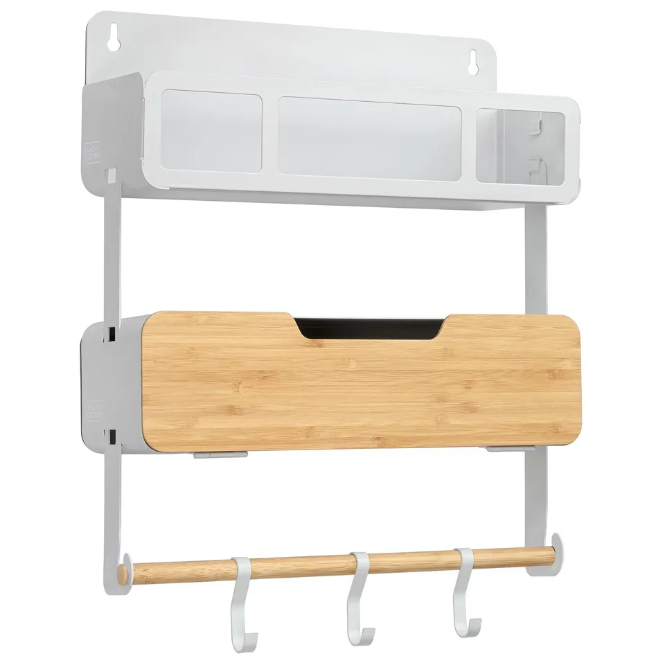 black-decker-hanging-magnetic-rack-system-door-brackets-white-tan image 1