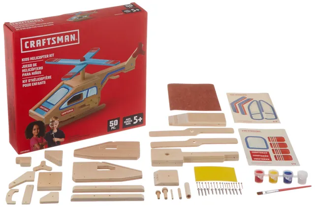 craftsman-helicopter-diy-wood-craft-kit-build-paint-and-play-eco-friendly-for-ki image 1