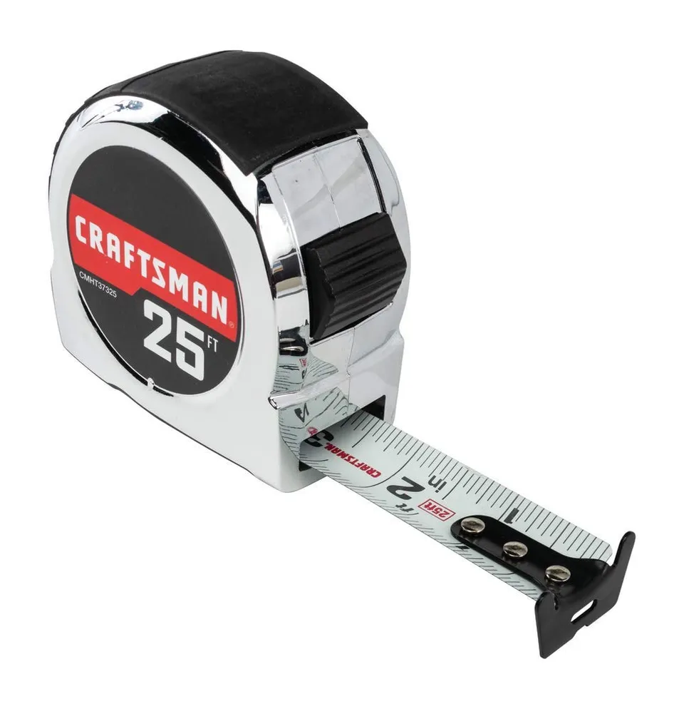 craftsman-25-ft-tape-measure-with-retraction-control-and-self-lock-solid-chrome- image 1