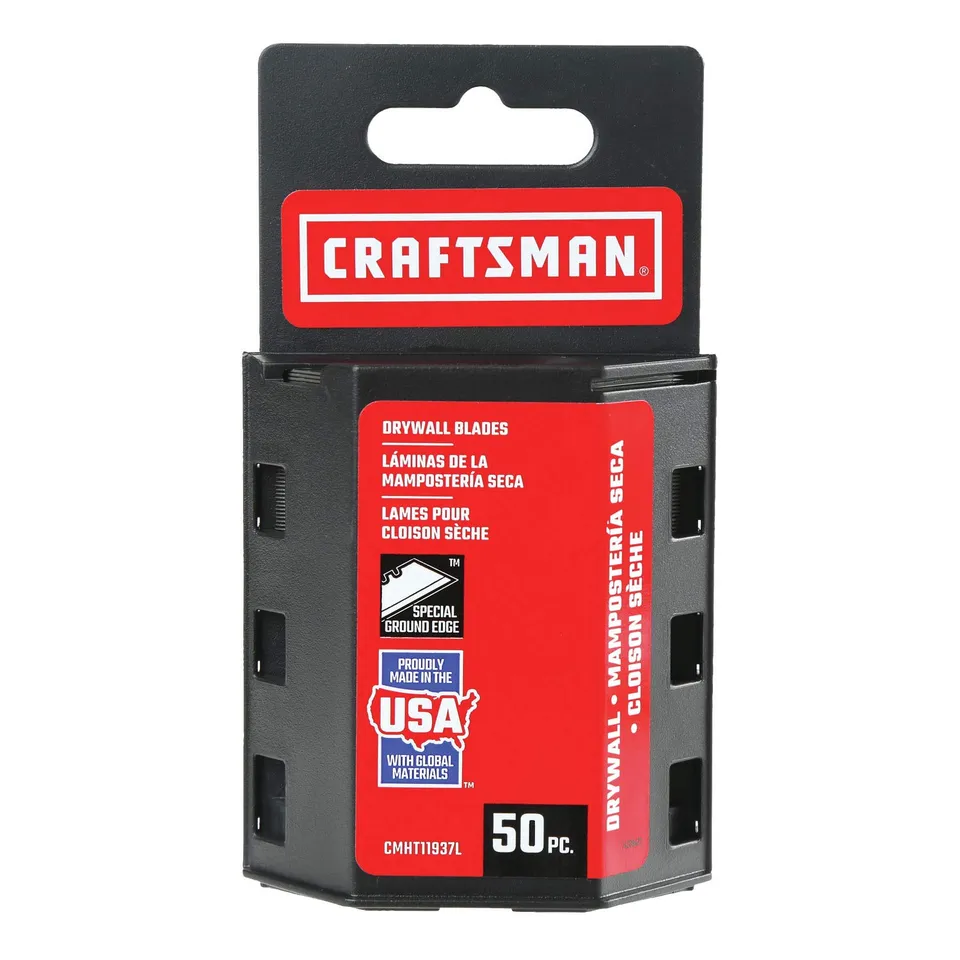 craftsman-utility-knife-blades-drywall-50-pack-cmht11937l-induction-hardened image 1