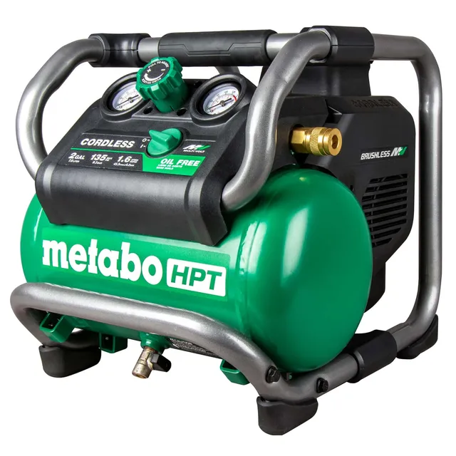 metabo-hpt-36v-multivolt-2-gallon-cordless-air-compressor-ec36daq4-tool-body-onl image 1
