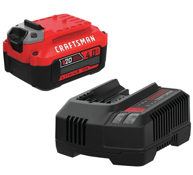 craftsman-v20-4-0ah-battery-and-charger-kit-cmcb204-ck-for-power-tools-and-outdo image 1
