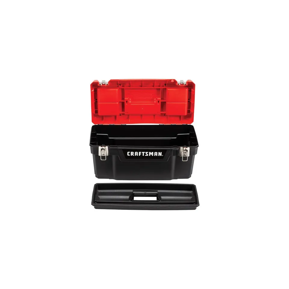 craftsman-20-inch-lockable-tool-box-with-removable-tray-and-small-parts-storage- image 1