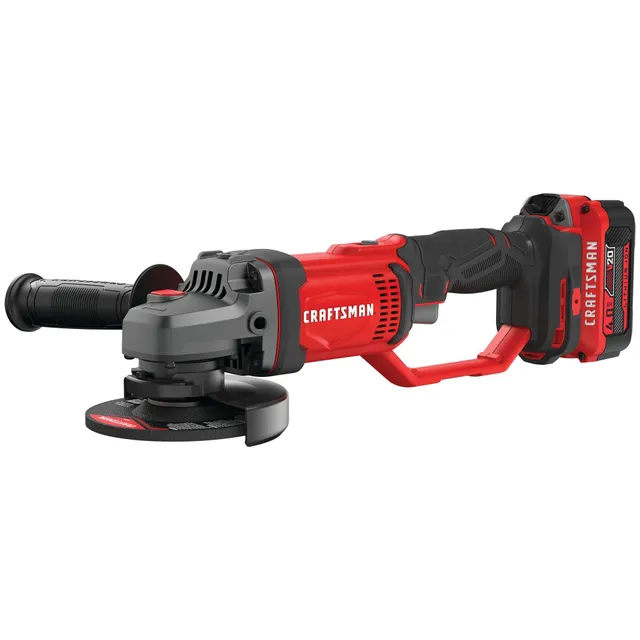 craftsman-v20-cordless-angle-grinder-kit-4-1-2-inch-with-battery-and-charger-cmc image 1