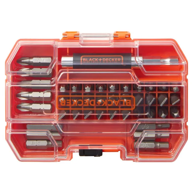 black-decker-42-piece-screwdriver-bit-set-with-magnetic-drive-guide image 1