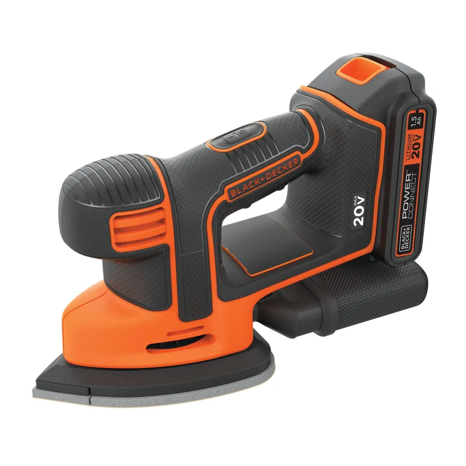 black-decker-20v-max-mouse-cordless-sander-battery-charger-included image 1