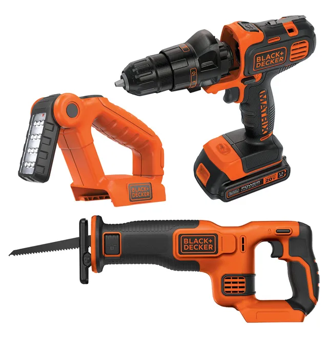 black-decker-20v-max-matrix-2-piece-kit-drill-recip-saw-bundle-with-light image 1