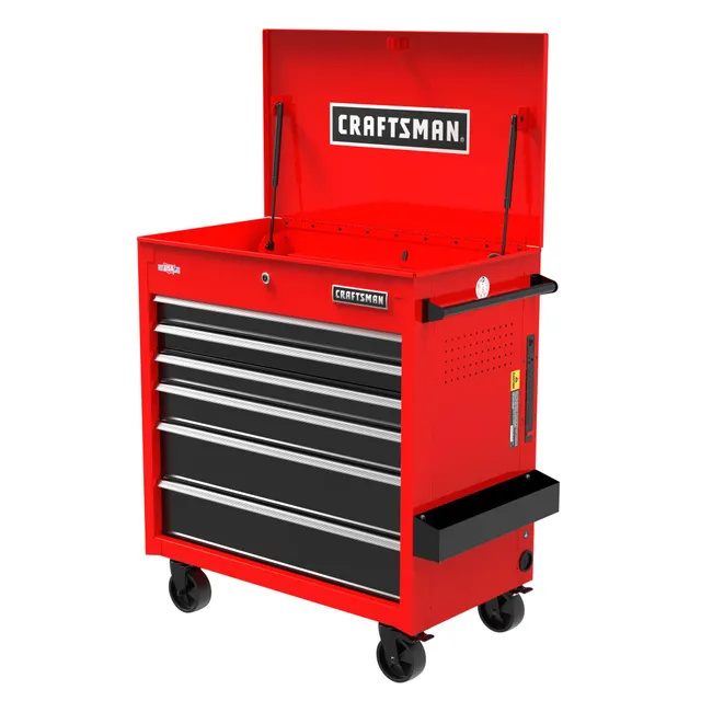 craftsman-full-bank-rolling-tool-chest-with-6-soft-close-drawers-power-outlets-r image 1