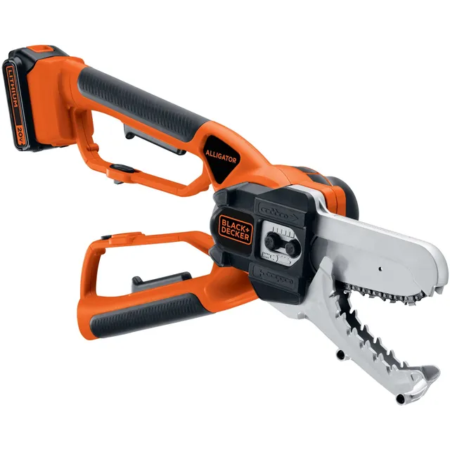 black-decker-20v-max-powerconnect-cordless-chainsaw-and-alligator-lopper-battery image 1