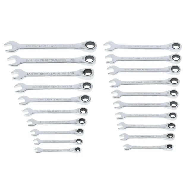 craftsman-20-piece-90-tooth-sae-metric-ratcheting-wrench-set-with-case-cmmt87220 image 1