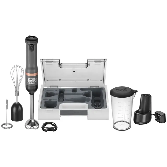 black-decker-kitchen-wand-3-in-1-multitool-grey-rechargeable-immersion-blender-w image 1