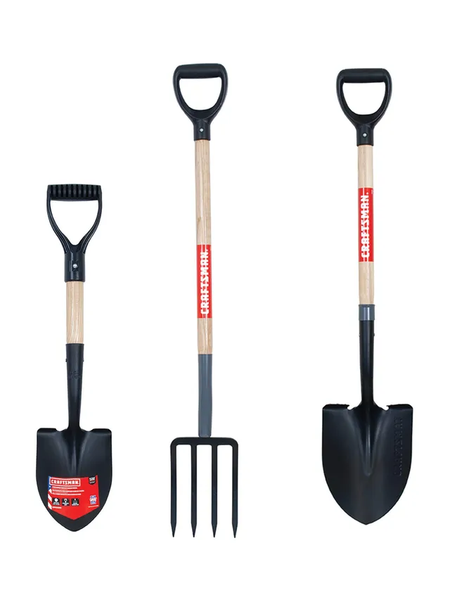 craftsman-cmxmkit0120-3-piece-wood-handle-d-grip-digging-tool-set-with-compact-s image 1