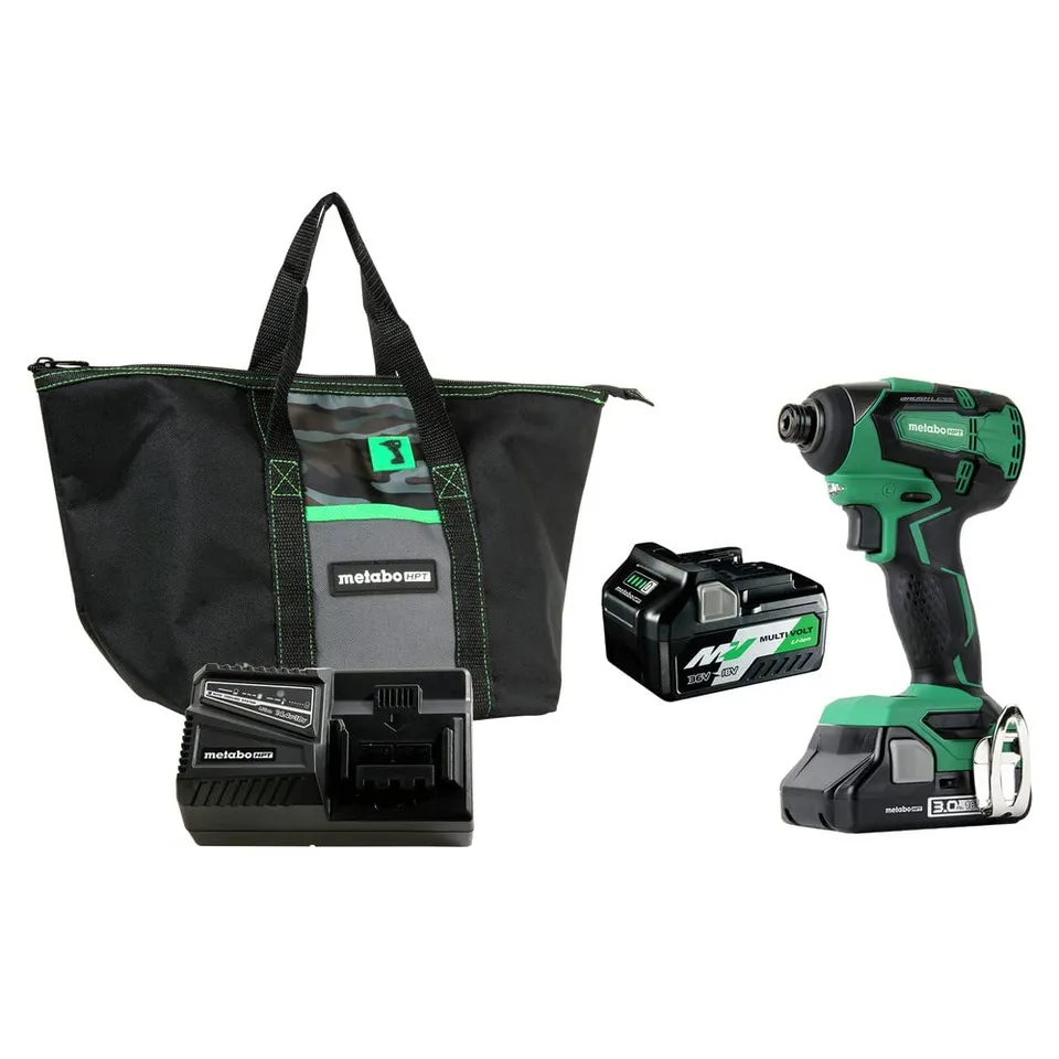 metabo-hpt-wh18dbfl2t-18v-brushless-impact-driver-kit-with-2-batteries-multivolt image 1