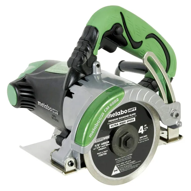 metabo-hpt-4-inch-dry-cut-masonry-saw-cm4sb2-with-diamond-blade image 1