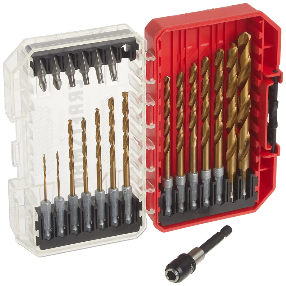 craftsman-titanium-nitride-coated-drill-bit-and-screwdriver-set-21-piece-cmam321 image 1