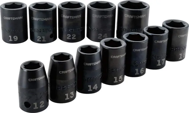 craftsman-impact-socket-set-metric-1-2-inch-drive-12-piece-deep-cmmt15885 image 1