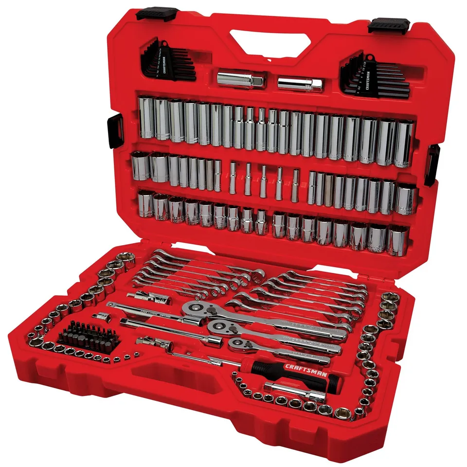 craftsman-189-piece-mechanics-tool-set-1-4-3-8-1-2-inch-drive-with-90-tooth-ratc image 1