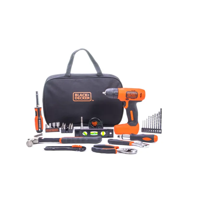 black-decker-8v-max-cordless-drill-home-tool-kit-57-piece image 1