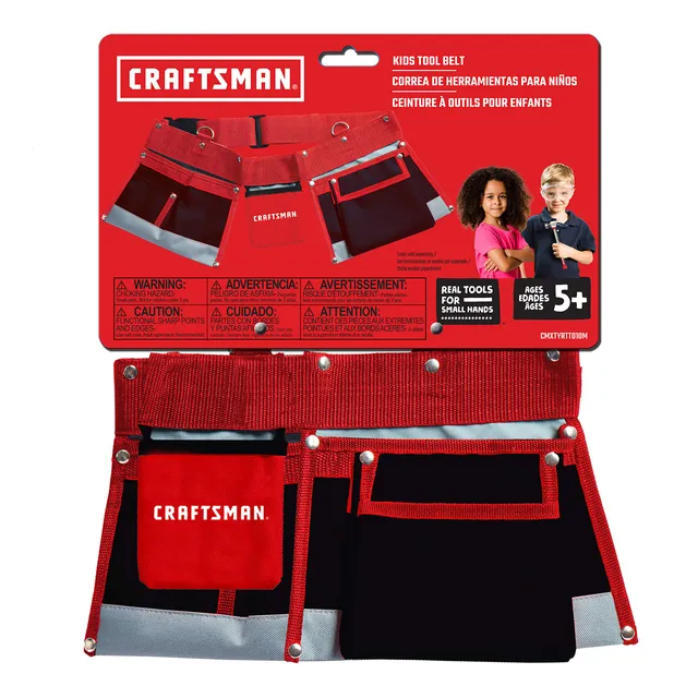 craftsman-authentic-construction-toy-belt-for-kids-sturdy-steel-riveted-adjustab image 1