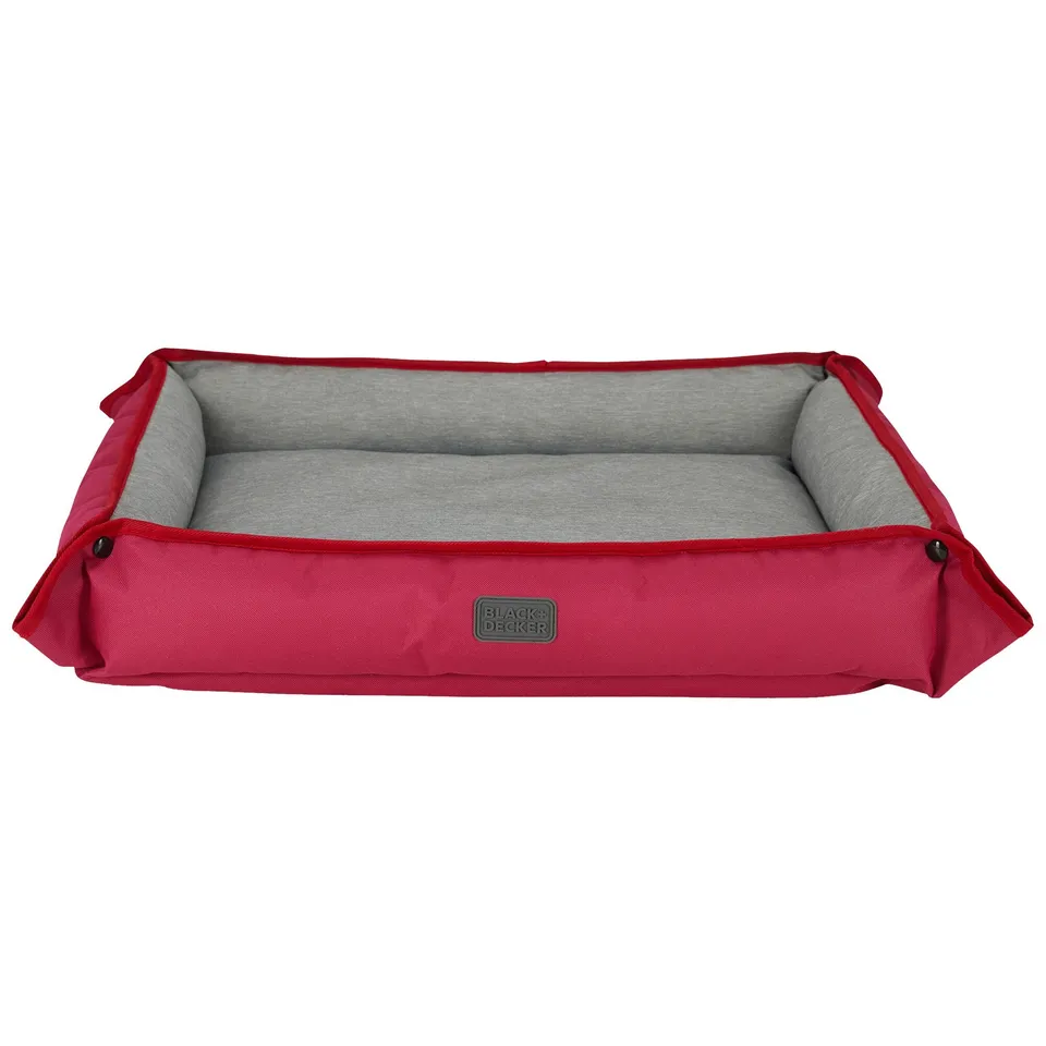 black-decker-four-way-pet-bed-for-large-dogs-28x24x3-inches-red image 1